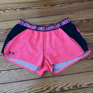 💗Pink/Peach UA Mesh Athletic Shorts💗